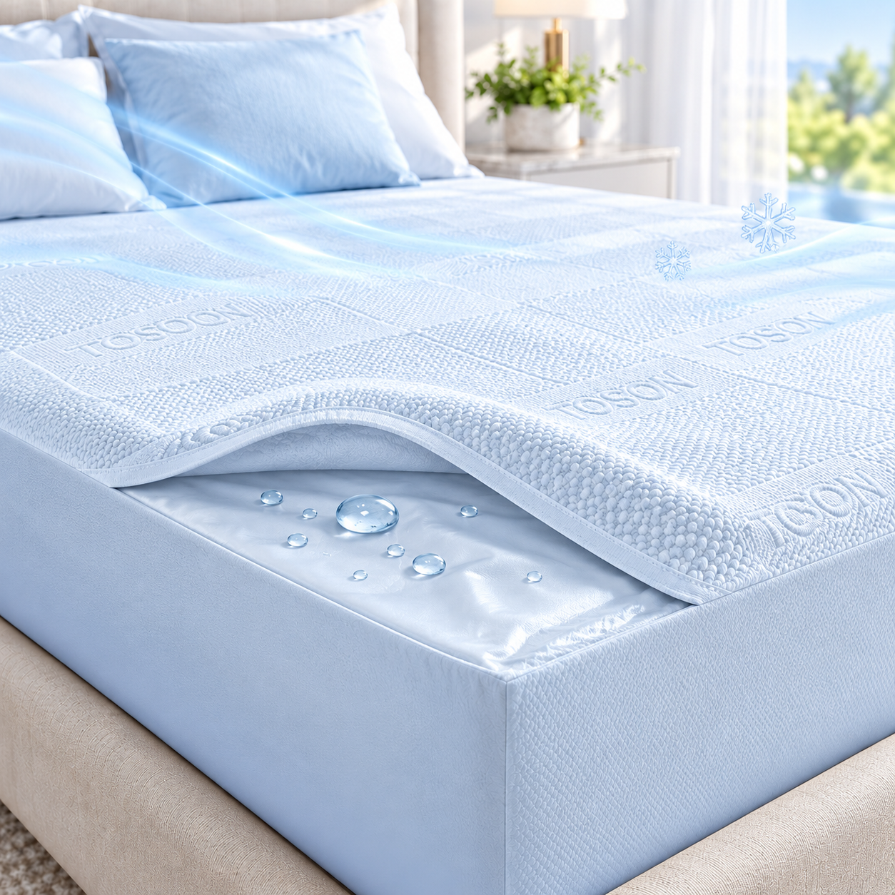 Toson Cooling Waterproof Mattress Protector - Image 3