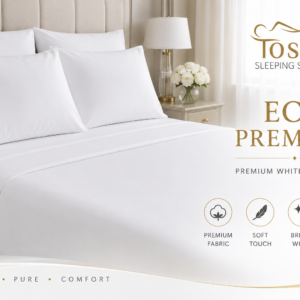 Toson Eco Premium White Bed Sheets